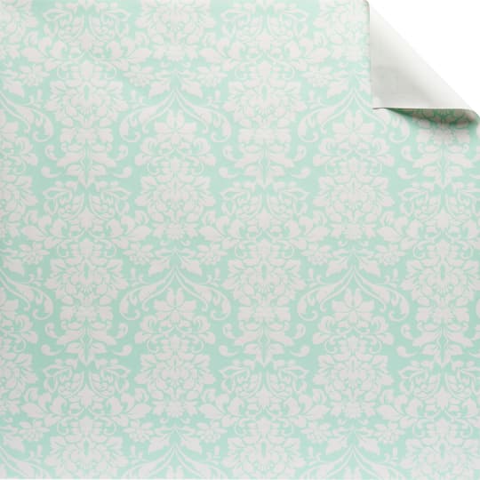 White &#x26; Mint Floral Gift Wrap by Celebrate It&#x2122;